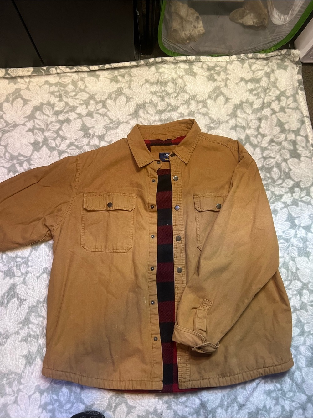 Men's Brown Workshirt Jacket - Rust Brown